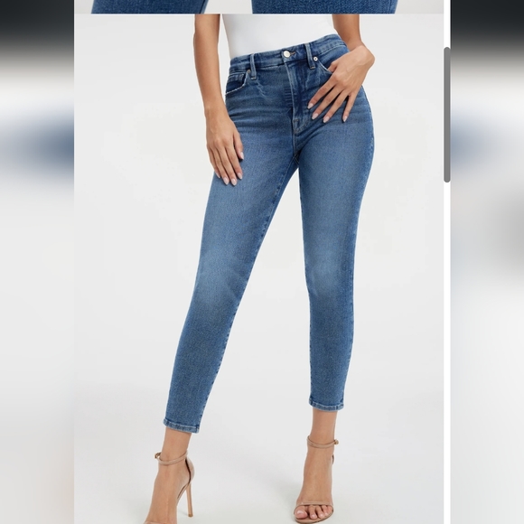 Good American Good Waist Crop Jeans size 24/00 - Picture 7 of 7